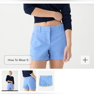 NWOT J Crew size 4 Cornflower blue- 4” inseam